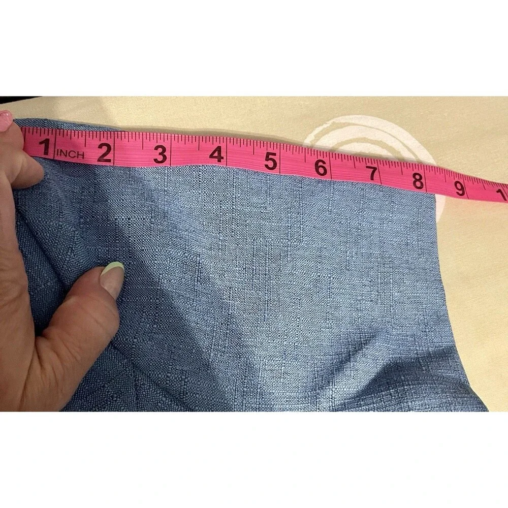 Vintage Sag Harbor Blue Sz12P 2 Piece Pant Set Button Short Sleeve Jacket